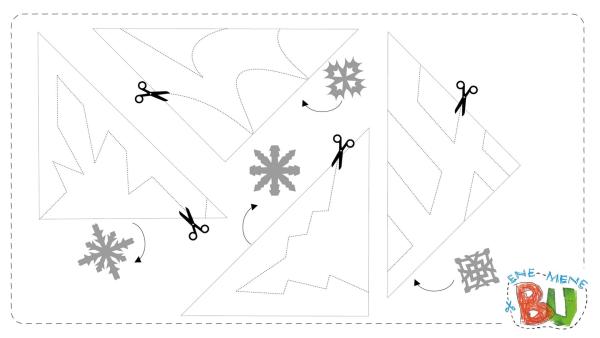 Motive und Vorlagen um Schneeflocken und Sterne aus Papier zu schneiden 