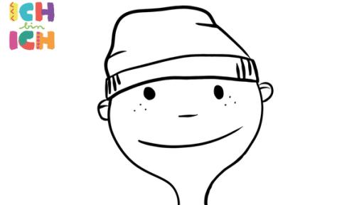 Ausmalbild ICH bin ICH | Rechte: KiKA