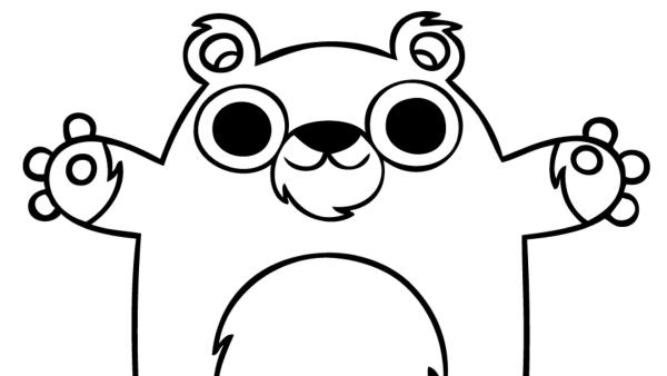 Ausmalbild zum Bären von "Ich kenne ein Tier"