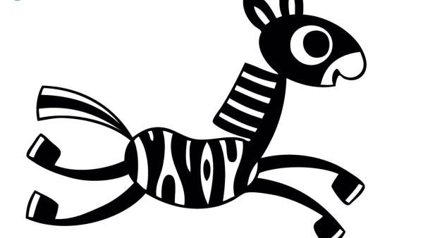 Ausmalbild zum Zebra von "Ich kenne ein Tier"