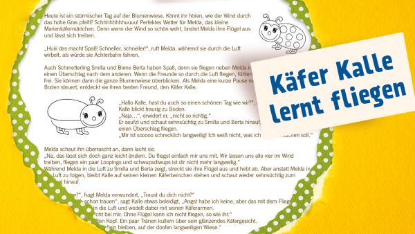 Geschichte zum Vorlesen über Käfer Kalle und seine Freunde