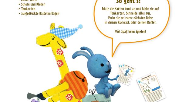 Bastelvorlage für ein Reisespiel