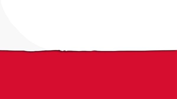 Die polnische Flagge.