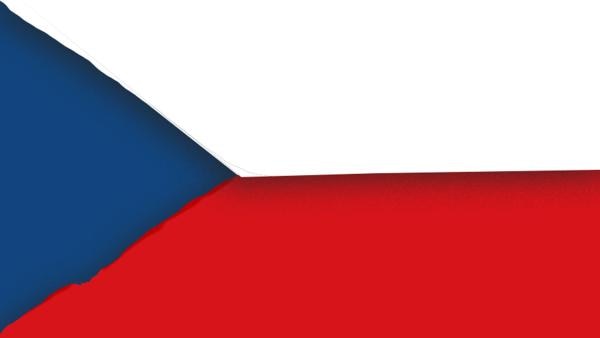 Die tschechische Flagge.