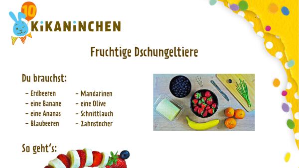 Fruchtige Dschungeltiere | Rechte: KiKA