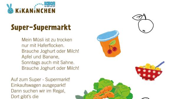 Liedtext von "Super-Supermarkt" von "Kikaninchen" herunterladen