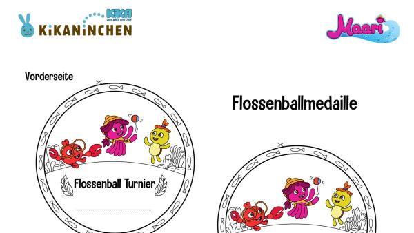 Bastelbogen für eine Flossenball-Madaille