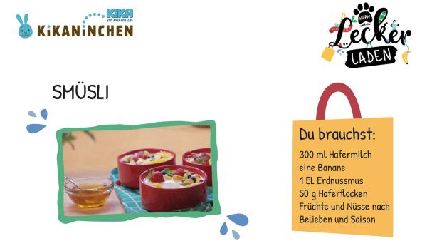 Rezept zum Ausdrucken für einen leckeren Smüsli mit Zutatenliste und Schritt-für-Schritt-Anleitung.