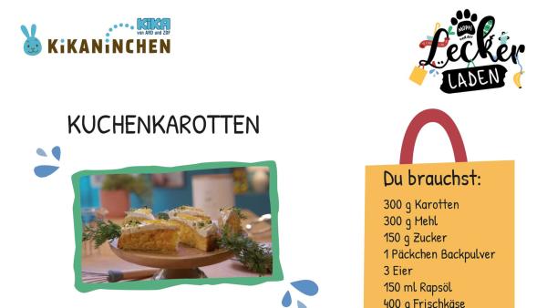 Rezept zum Ausdrucken für einen einfachen Karottenkuchen mit Zutatenliste und Schritt-für-Schritt-Anleitung.