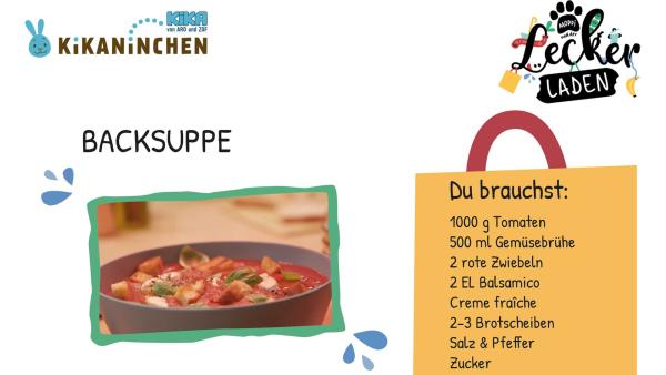 Rezept zum Ausdrucken für eine Tomatensuppe aus dem Backofen mit Zutatenliste und Schritt-für-Schritt-Anleitung.
