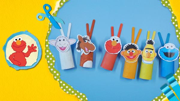 Farbenspiel mit Elmo, Krümelmonster, Ernie, Bert und ihren Freunden.