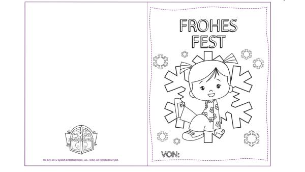 Karte "Frohes Fest" mit Zoé | Rechte: TM/Splash Entertainment/LLC/KiKA